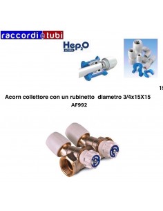 COLLETTORE ACORN CON DUE RUBINETTI DIAMETRO 3/4X15
