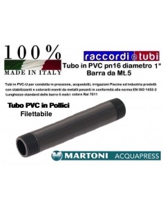 TUBO PVC D.1" PN/16 BARRA DA MT.5