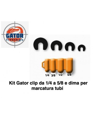 KIT GATOR CLIP  1/4-3/8-1/2-5/8 PER LA...