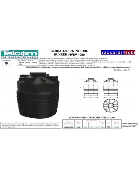 TELCOM ERDTANK INGRABBAR INSV 4000