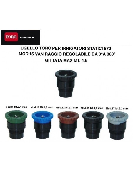 UGELLO TORO PER 570 ANGOLO REGOLABILE 0°-360° TVAN15 TIPO 15