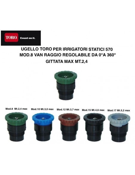 TORO DÜSE FÜR 570 VERSTELLBARER WINKEL 0°-360° TVAN8 TYP 8