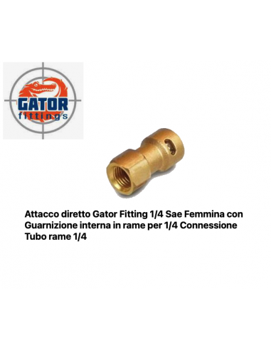 RACCORDO GATOR DIRITTO FEMMINA 1/4X1/4...