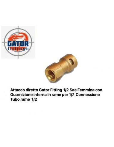 RACCORDO GATOR DIRITTO FEMMINA 1/2X1/2...