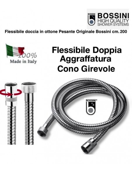 FLESSIBILE DOCCIA FEMMINA GIR.1/2X1/2 FF CM.200 CROMO