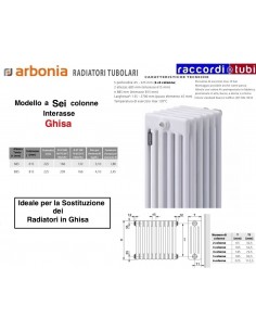 RADIATORE IN ACCIAIO ARBONIA 6 COLONNE H.mm.685