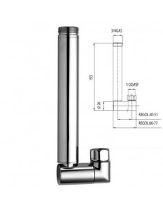 ADAPTERARM FÜR DUSCHSÄULE 1/2X3/4 FM