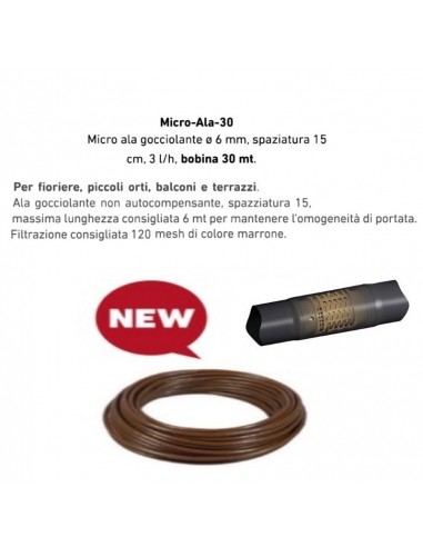 ALA GOCCIOLANTE MARRONE 6XMT.30 15 mm