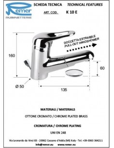 MISCELATORE LAVABO REMER BOCCA ESTRAIB. 2