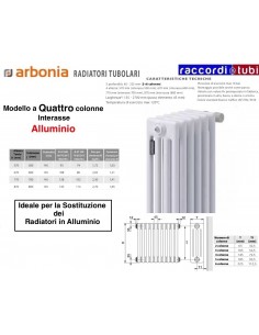 RADIATORE IN ACCIAIO ARBONIA 4 COLONNE H.mm.770