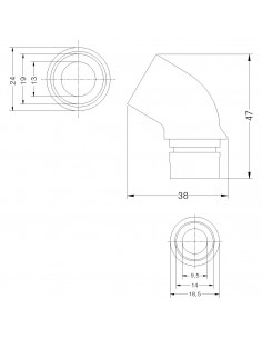 KONISCHES BIEGESTÜCK FÜR DUSCHHANDSTÜCK 1/2X15/1 2