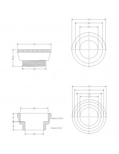 RIDUZIONE OTTONE CROMATA PER GRUPPI PONSI F32/14X... 2