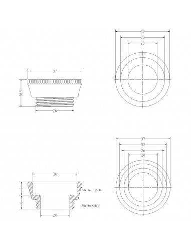 VERCHROMTE MESSINGREDUZIERUNG FÜR PONSI GRUPPEN...