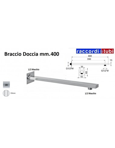 DUSCHHALTER VIENNA D.35X15 mm.LÄNGE CM.40