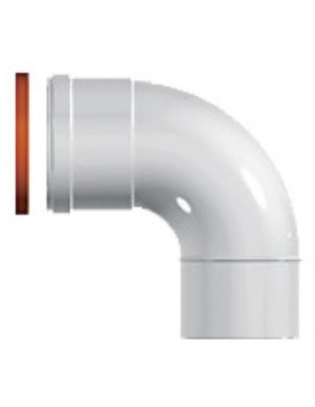 CURVA IN  ALLUMINIO MF DIAM.80 A 90° RAGGIO LARGO