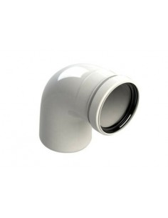 CURVA IN ALLUMINIO MF DIAM.80 A 90° RAGGIO CORTO