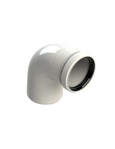 CURVA IN ALLUMINIO MF DIAM.80 A 90° RAGGIO CORTO