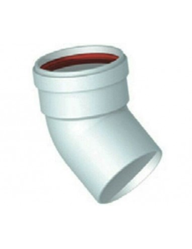 CURVA IN ALLUMINIO MF DIAM.80 A 45° RAGGIO CORTO