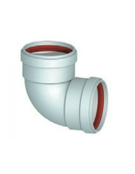 CURVA IN ALLUMINIO FF DIAM.80 A 90° RAGGIO CORTO