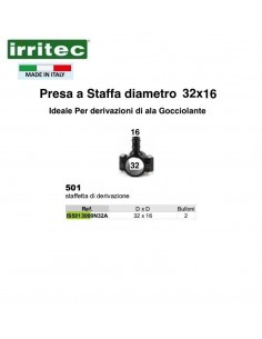 PRESA  A STAFFA IN PP 32X16 PORTAGOMMA