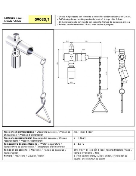 KETTENZEITGEREGELTE DUSCHE IDRAL 09030/1