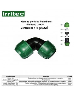 GOMITO A COMPR.CONNECTO 25X25 10 PZ