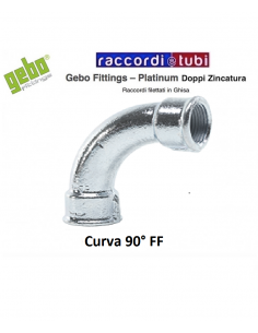 CURVA FERRO ZINCATA FF.90ø Ø 3"