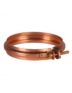 FASCETTA IN RAME D.100 PER TUBO FUMO INOX-RAME