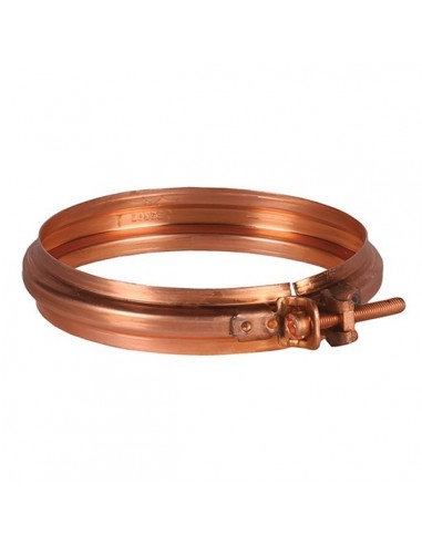 FASCETTA IN RAME D.100 PER TUBO FUMO INOX-RAME