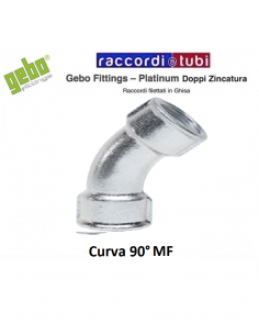 CURVA FERRO ZINCATA FF 45ø 3/4