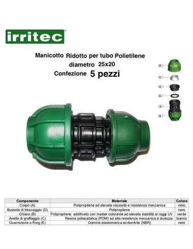 MANICOTTO A COMPR.CONNECTO 25X20