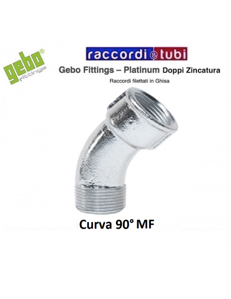 CURVA FERRO ZINCATA MF 45ø Ø 1.1/4