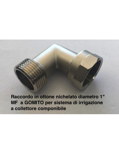 GOMITO CON GHIERA CON OR MASCHIO FEMMINA 1" IN OTTONE