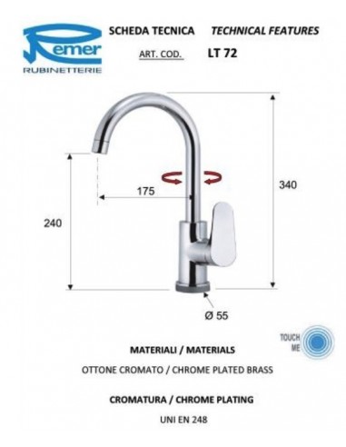 MISCELATORE REMER TOUCH ME LT72