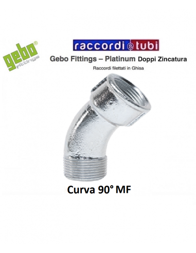 CURVA FERRO ZINCATA MF 45ø Ø 2"
