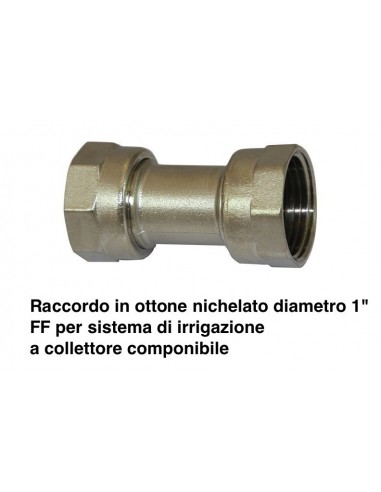 CODOLO CON CALOTTA IN OTTONE 1" FEMMINA FEMMINA