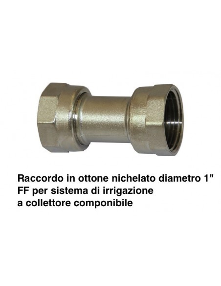 CODOLO CON CALOTTA IN OTTONE 1" FEMMINA FEMMINA