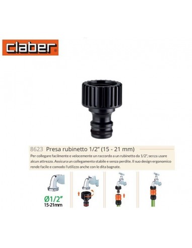 PRESA PER RUBINETTO FEMMINA Ø 1/2 CLABER