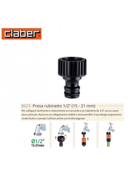 PRESA PER RUBINETTO FEMMINA Ø 1/2 CLABER