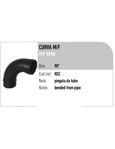 CURVA INOX/NERA MF DIAM.80 A 90°