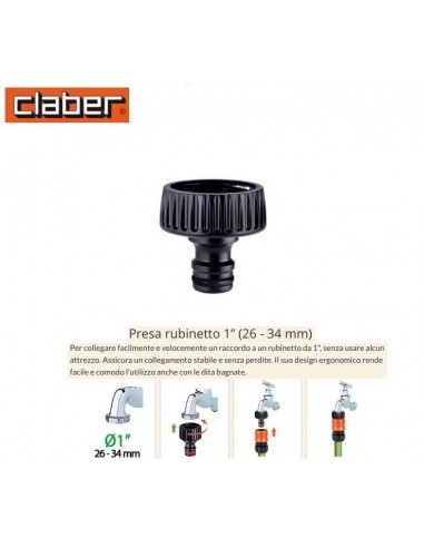 PRESA PER RUBINETTO FEMMINA Ø 1" CLABER