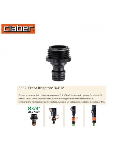 PRESA PER RUBINETTO MASCHIO Ø 3/4 CLABER
