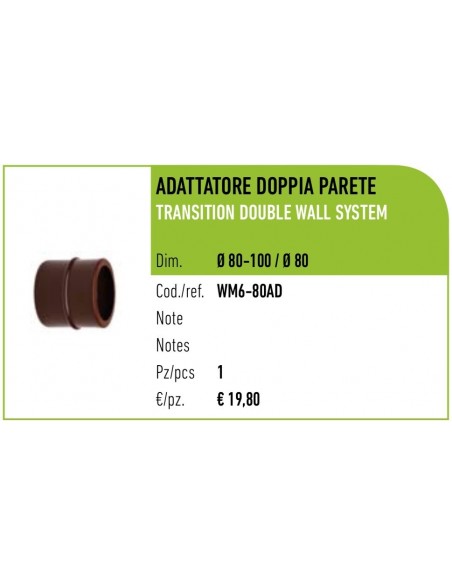 ADAPTER DOPPELWANDIG/ EINWANDIG ALL/PPS 80/100