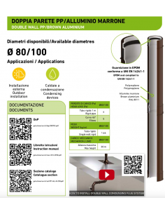 TUBO ATI COIBENTATO ALL/PPS D.80X100 CM.50 2