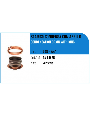 TAPPO DIAM.80 RAME/INOX PER SCARICO CONDENSA