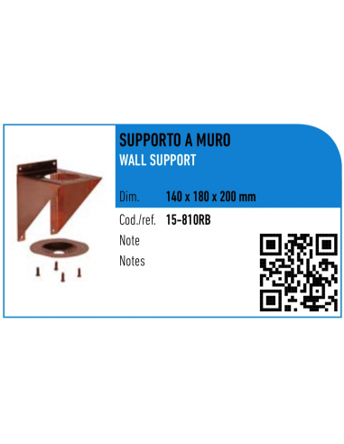 SUPPORTO A MURO IN RAME ATI ART.15-810RB