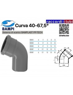 CURVA  A  INNESTO PP-H/MC DIAMETRO 40-67,5°