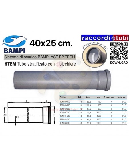 PP-TECH ROHR 1 MUFFE 40x25 cm.
