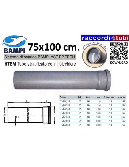 TUBO PP-TECH 1 BICCHIERE 75x100 cm.