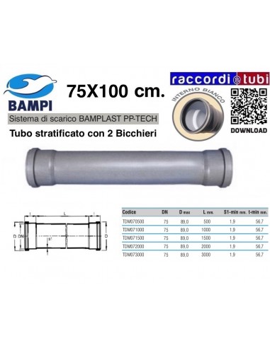 TUBO PP-TECH 2 BICCHIERI 75x100 cm.